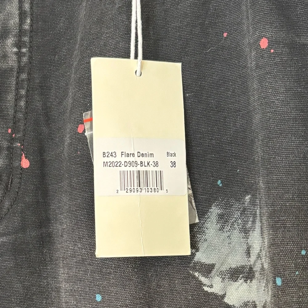 Brand New mnml Black Paint Splatter Pants - Picture 4 of 4